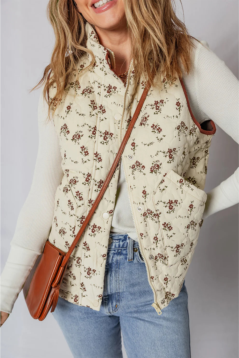 *Floral Quilted Vest*