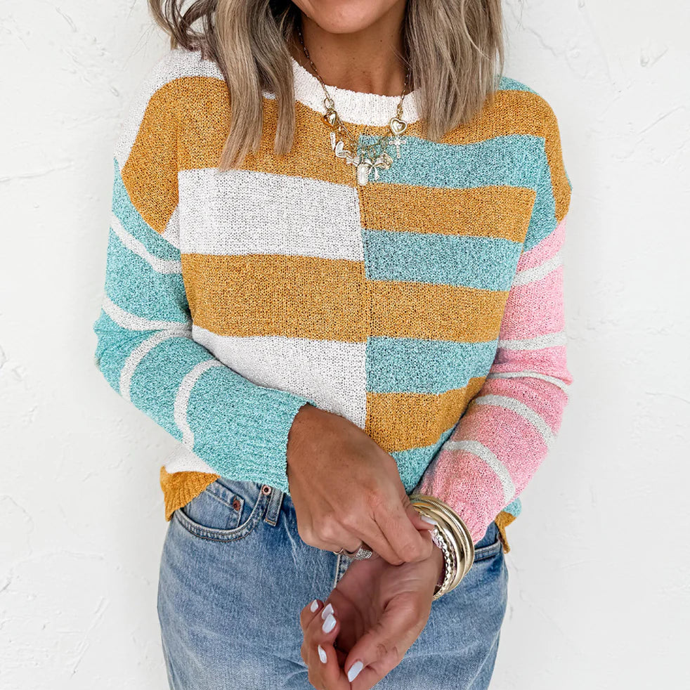 *Gold Colorblock Sweater*