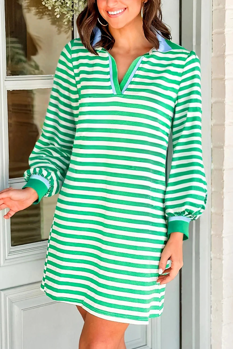 *Green Striped Dress*