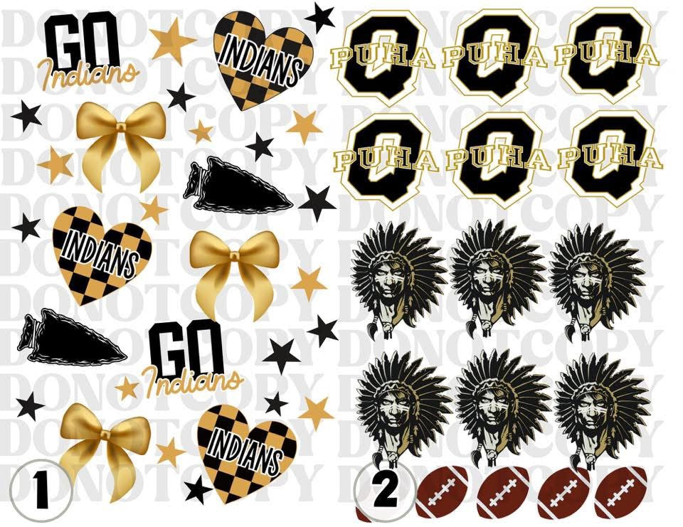 Quanah Gameday Temporary Tattoos