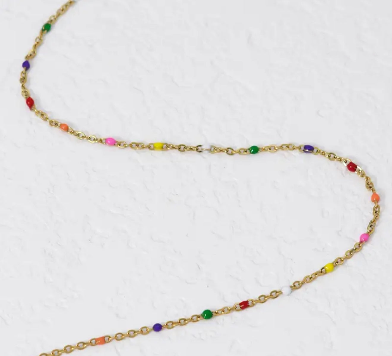 Colorful Beaded Gold Necklaces