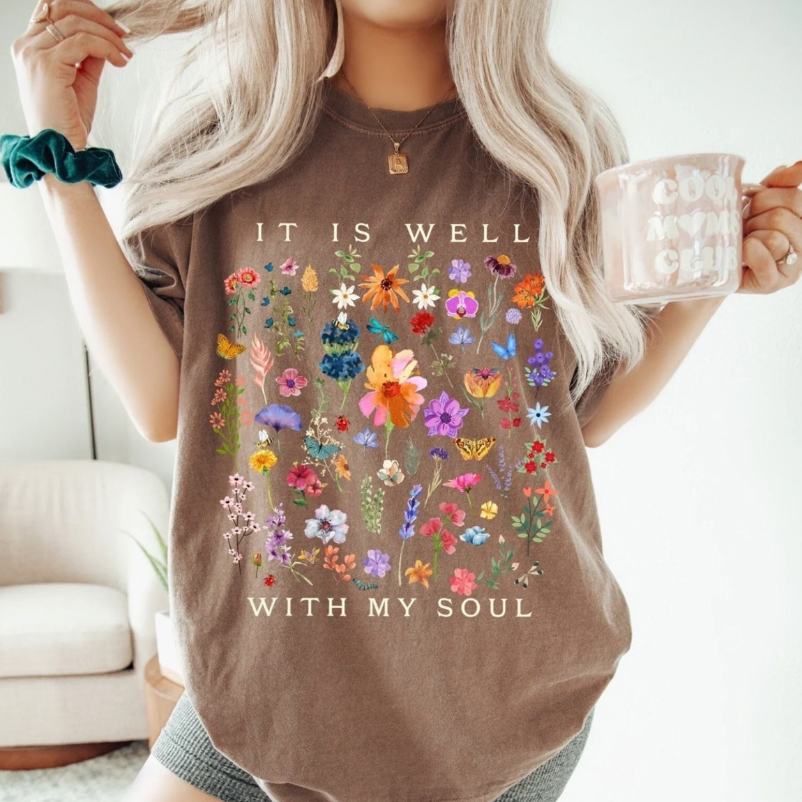 *It Is Well Floral Tee*