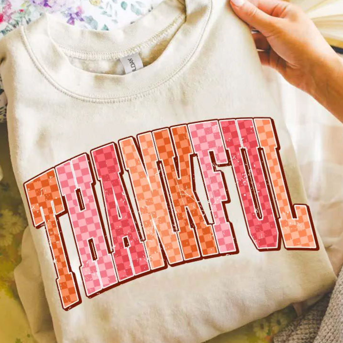 *Colorful Checkered Thankful*