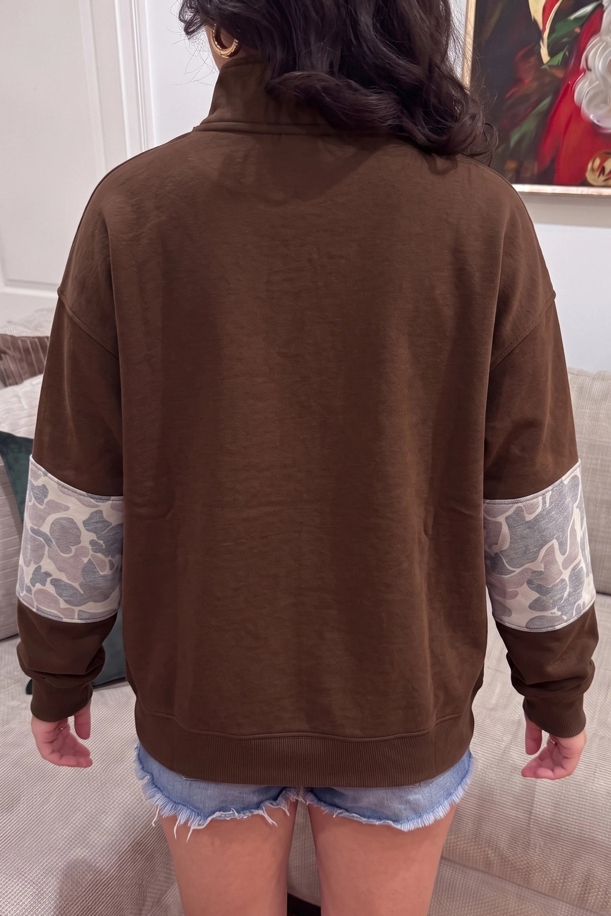 *Coffee Camo Quarter Zip*