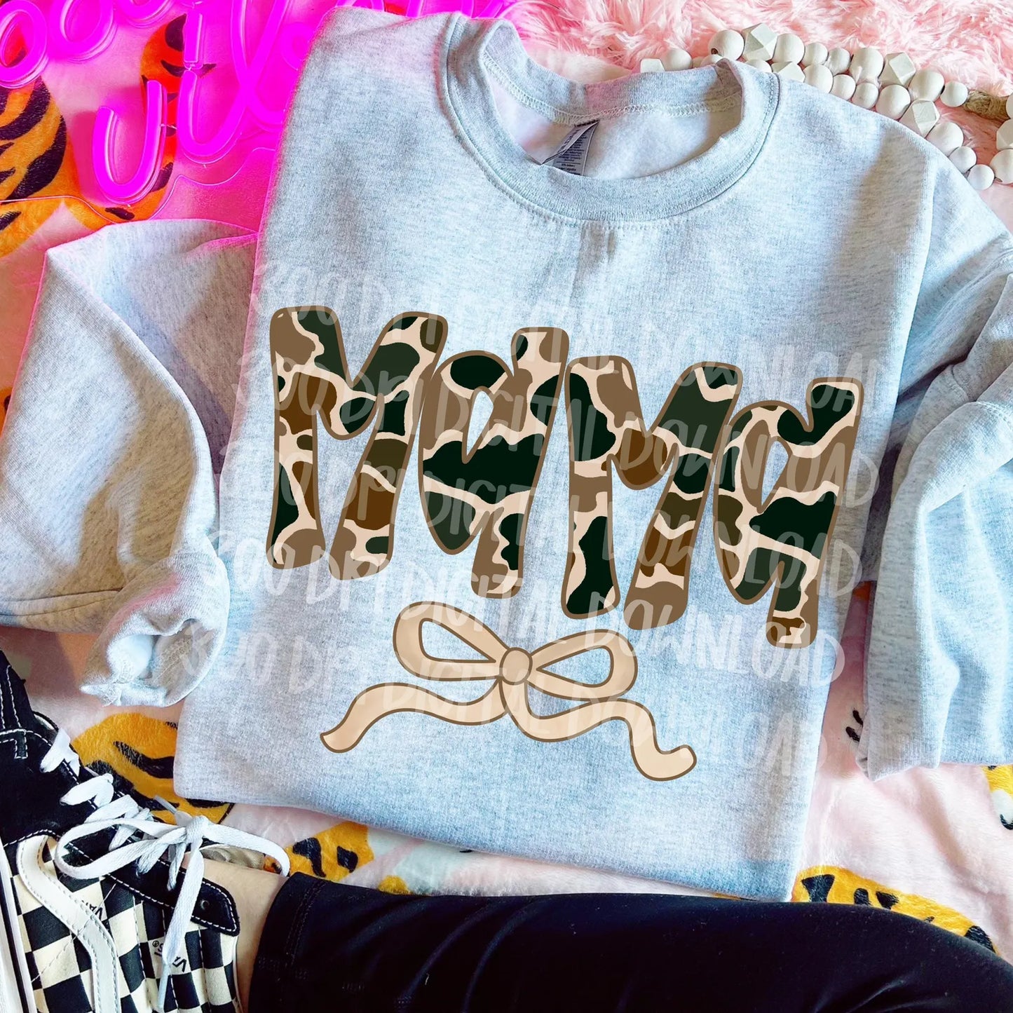 *Retro Camo Mama Sweatshirt*