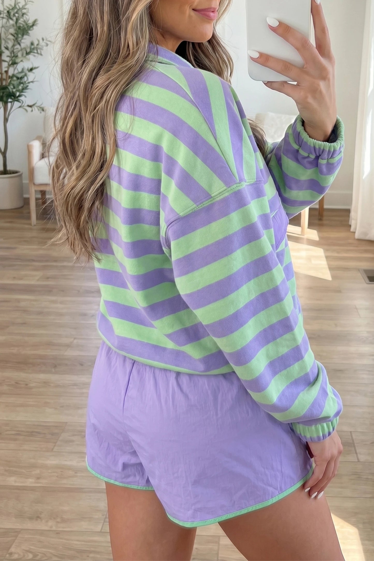 *Purple & Green Striped Set*