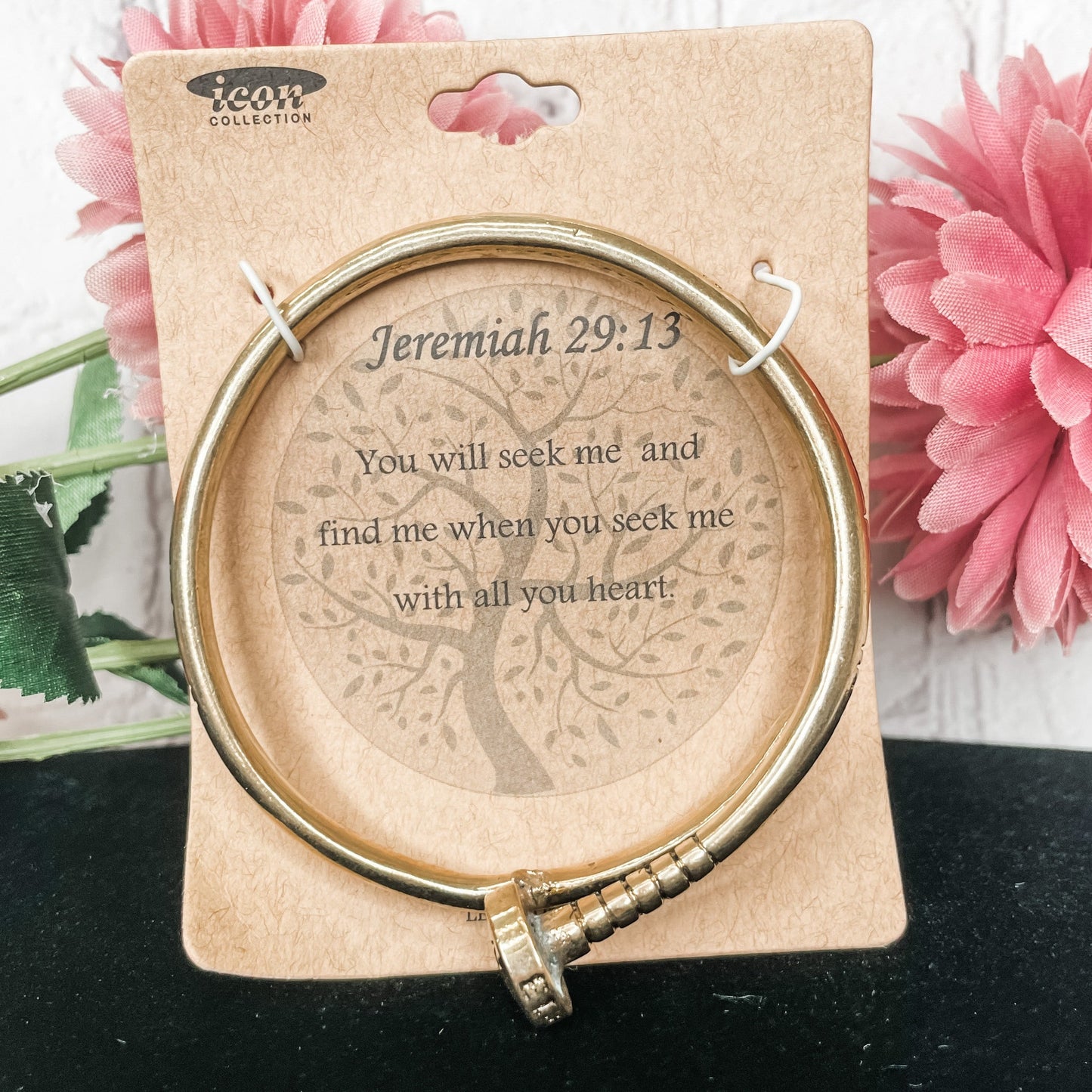 Jeremiah 29:13 Nail Bangle Bracelet