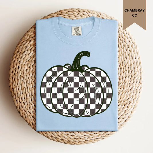 *Checkered Pumpkin Tee*