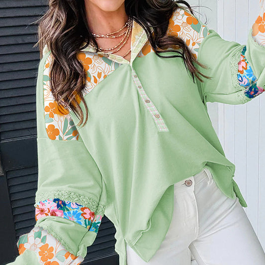 *Lace Floral Pullover*