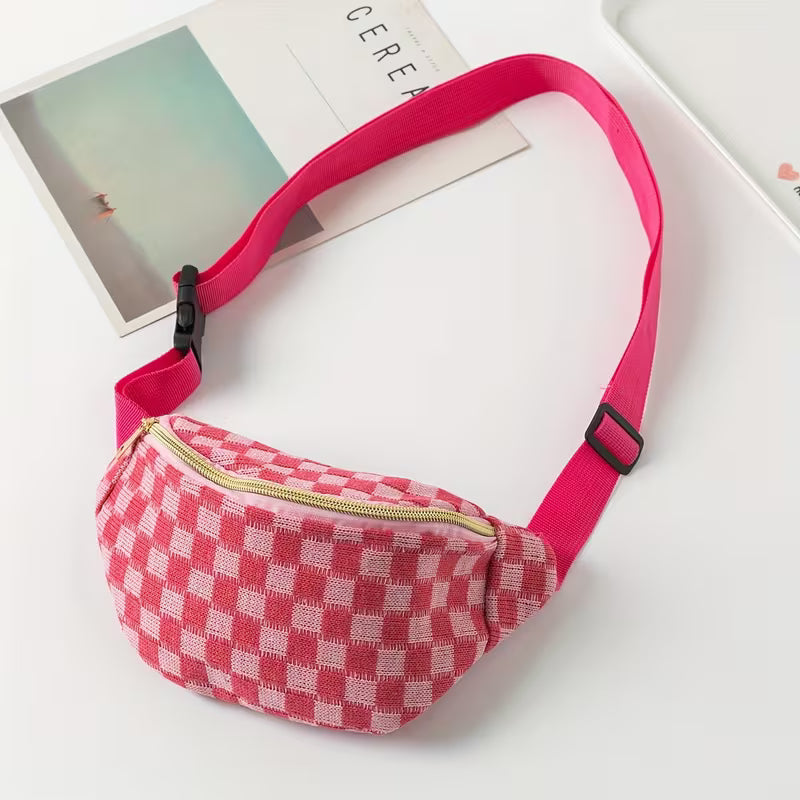 Checkered Belt Bag