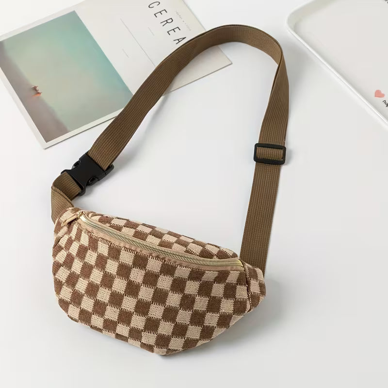 Checkered Belt Bag