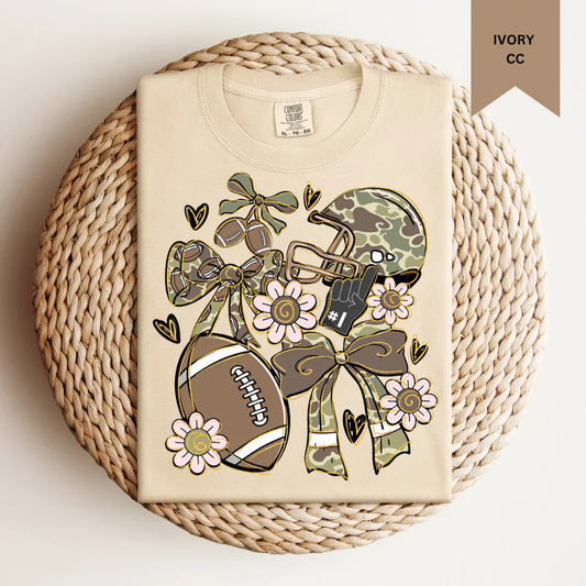 *Camo Football Doodle Tee*