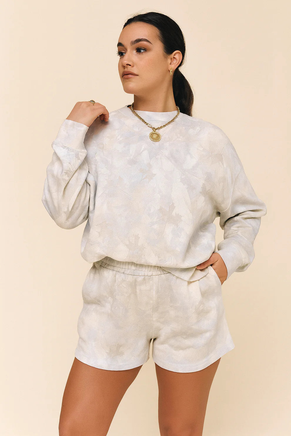 *Beige Camo Pullover Set*