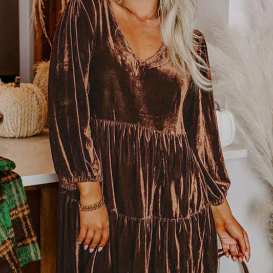 *Velvet Tiered Dress*