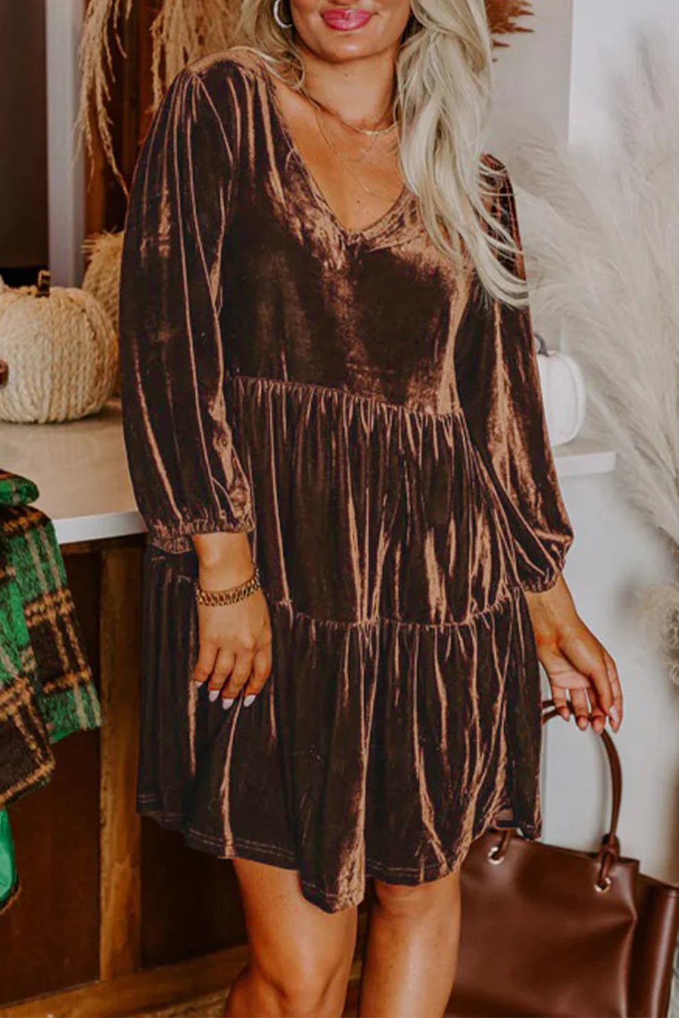 *Velvet Tiered Dress*
