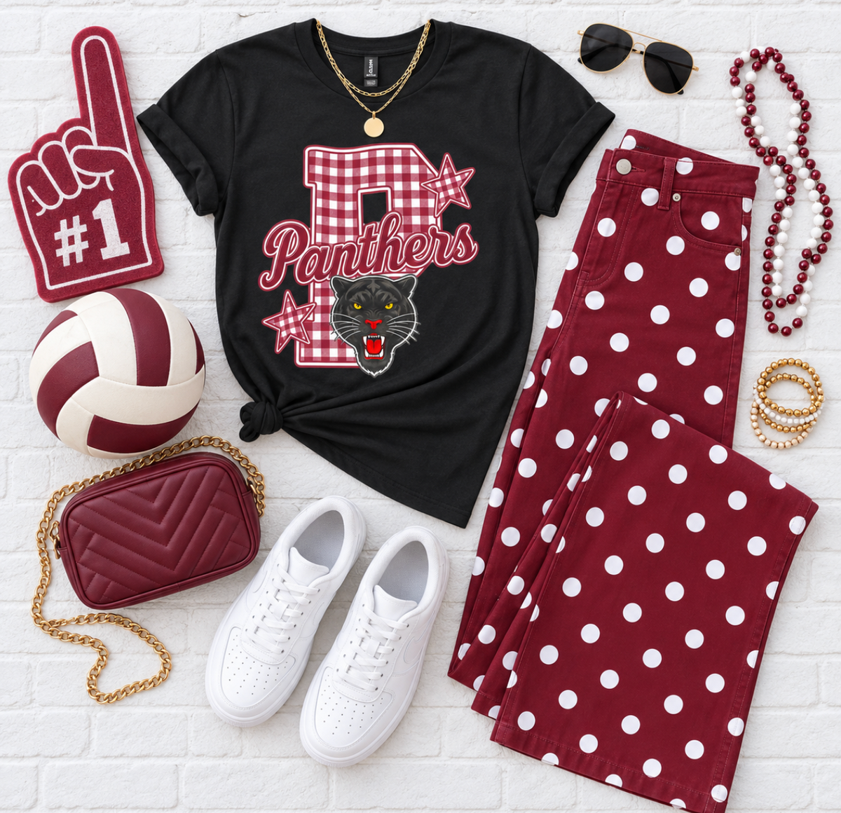 Gingham P - Panthers Tee