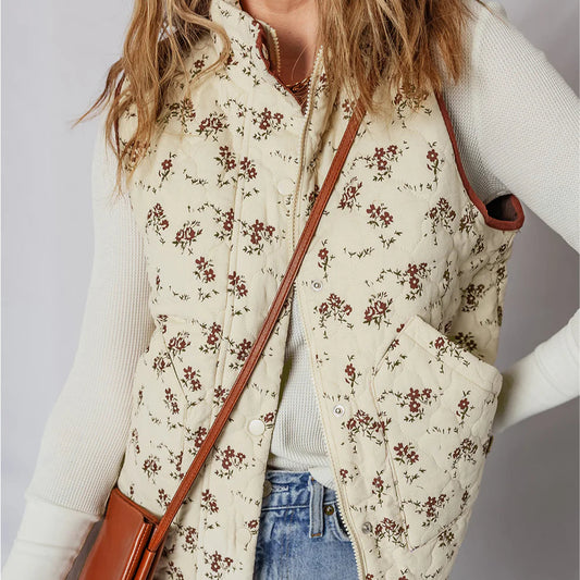 *Floral Quilted Vest*