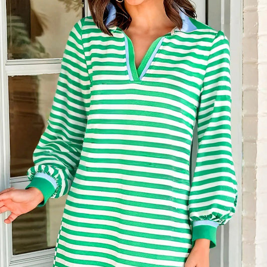 *Green Striped Dress*