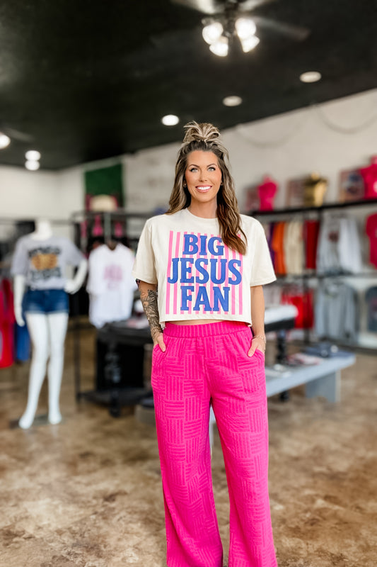 Big Jesus Fan Crop Tee