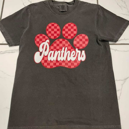 Panthers Checkered Paw Tee