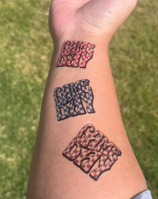 Checkered Game Day Tattoos