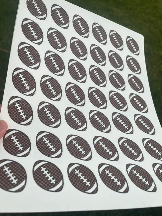 Checkered Football Tattoo Sheets