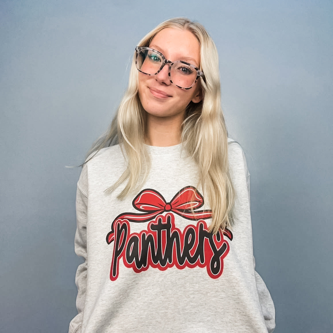 Panthers Bow Sweatshirt