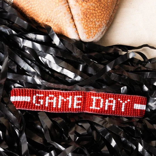 Game Day Seed Bead Cord Bracelet