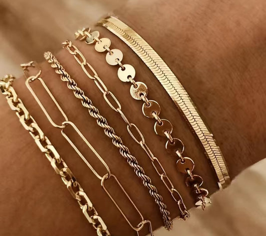 Mix & Match Gold Bracelets