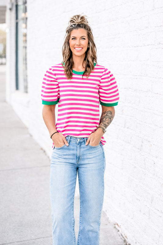 Strawberry Stripe Top