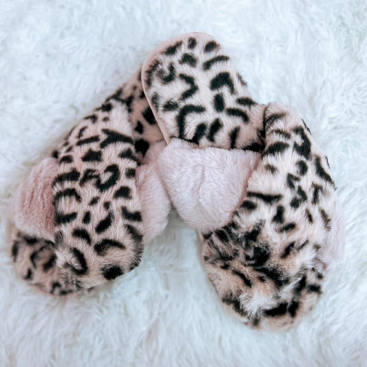 Up All Night Leopard Slippers