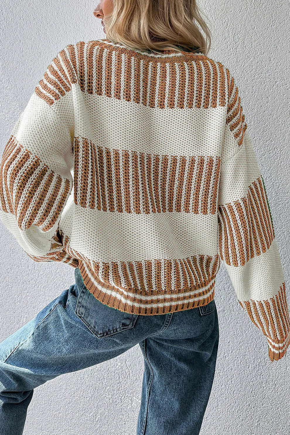 *Khaki Two Toned Sweater*