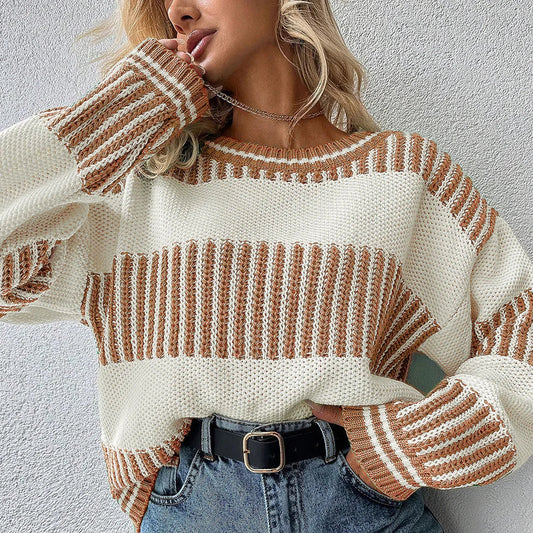 *Khaki Two Toned Sweater*
