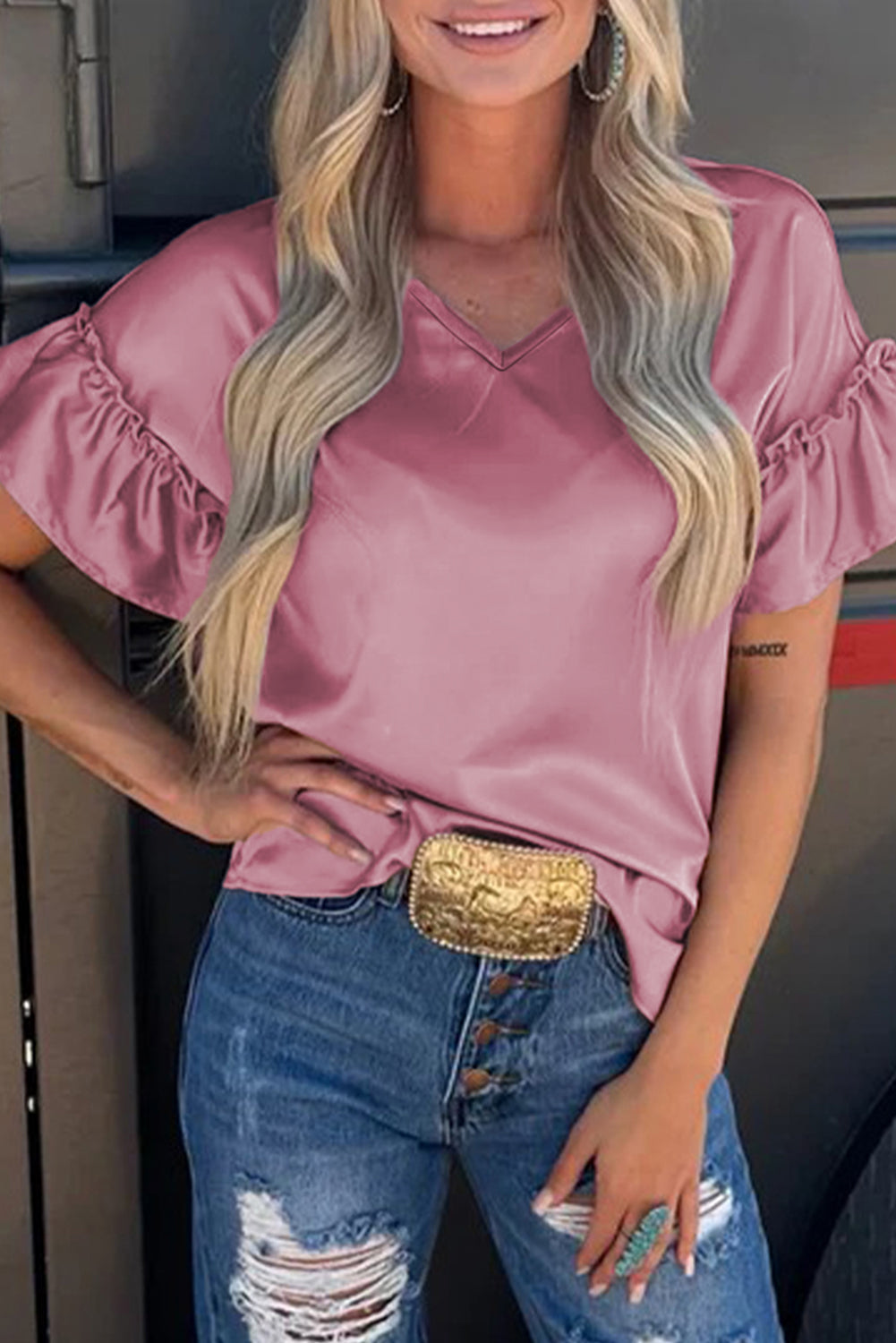 Satin Bloom Top