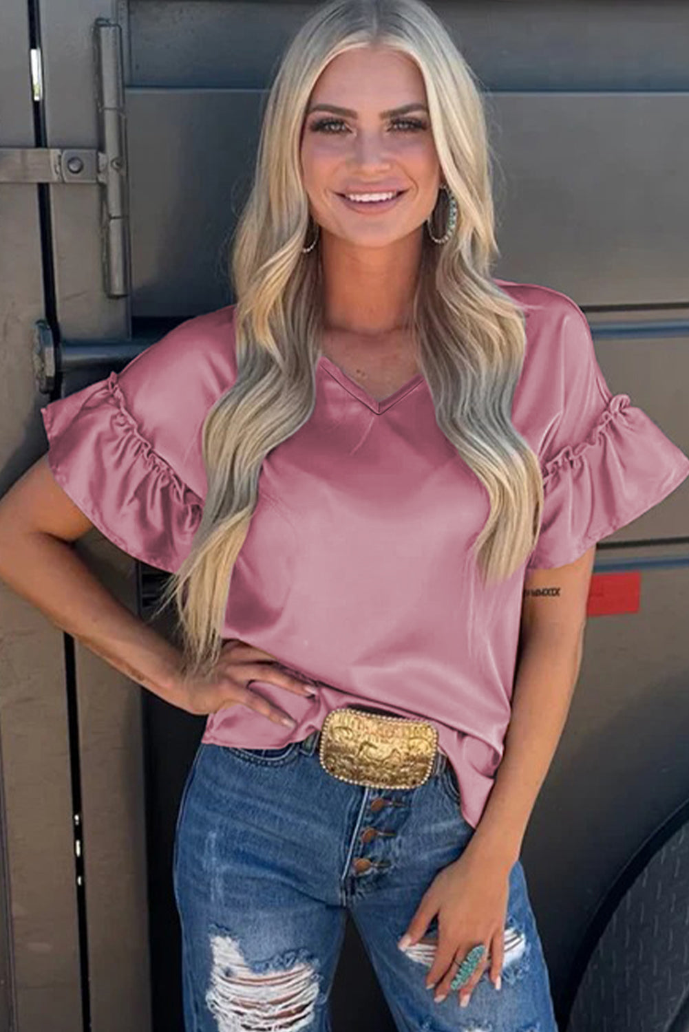 Satin Bloom Top
