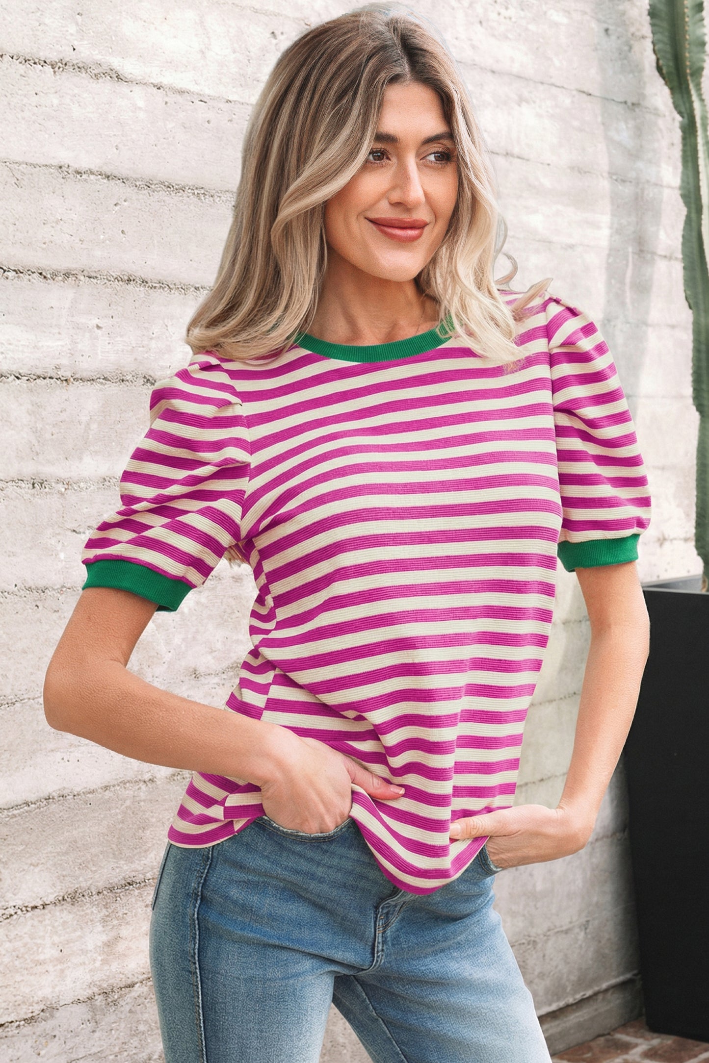 Strawberry Stripe Top