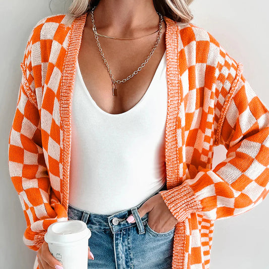 *Checkered Cardigan*