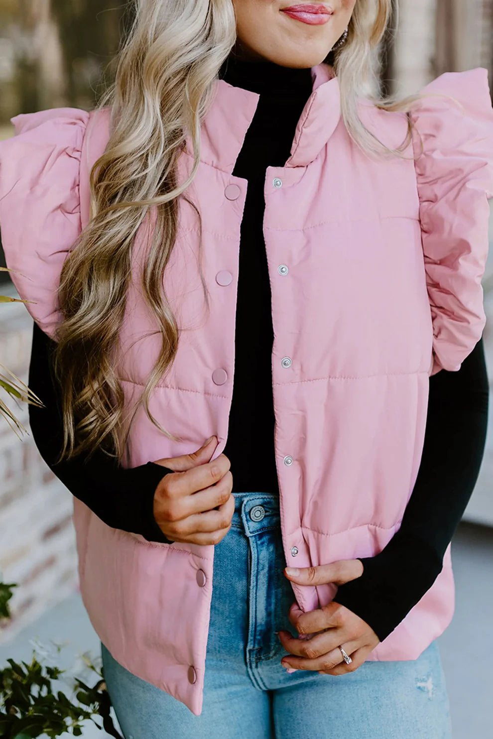 *Pink Flutter Puffer Vest*