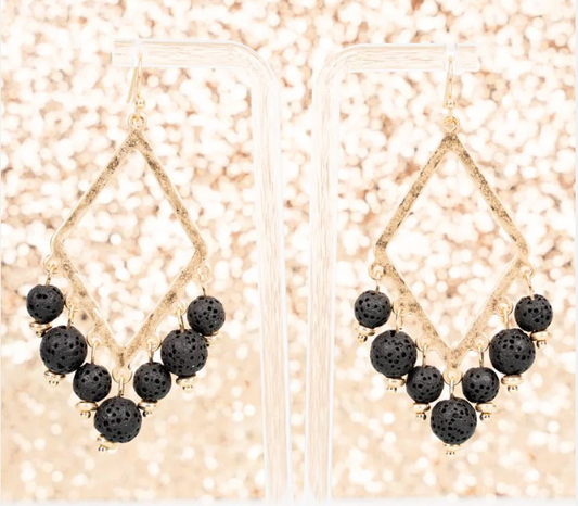 Delphine Black Earrings