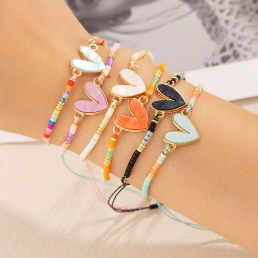 Beaded Heart Bracelets