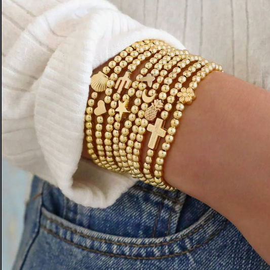 Mix & Match Gold Beaded Bracelets