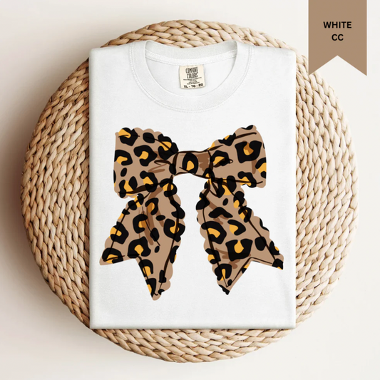 *Leopard Bow Tee*