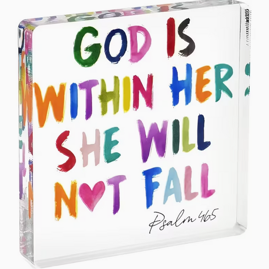 God is Within Her Acrylic Plaque