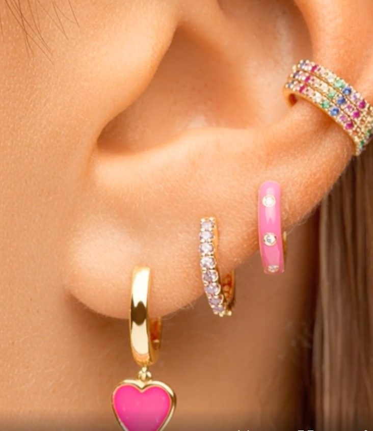 Mix Match Pink Earring Set