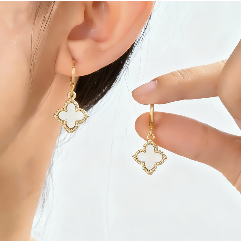 Four Leaf Luxe Earrings