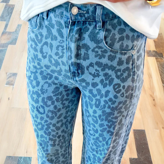 *Sky Blue Leopard Pants*