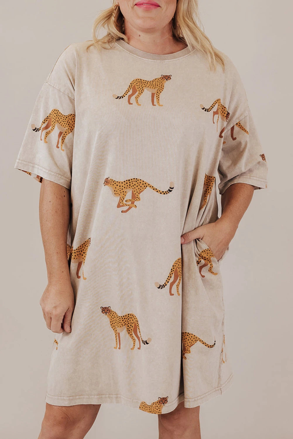 *Cheetah Tshirt Dress - Extended*