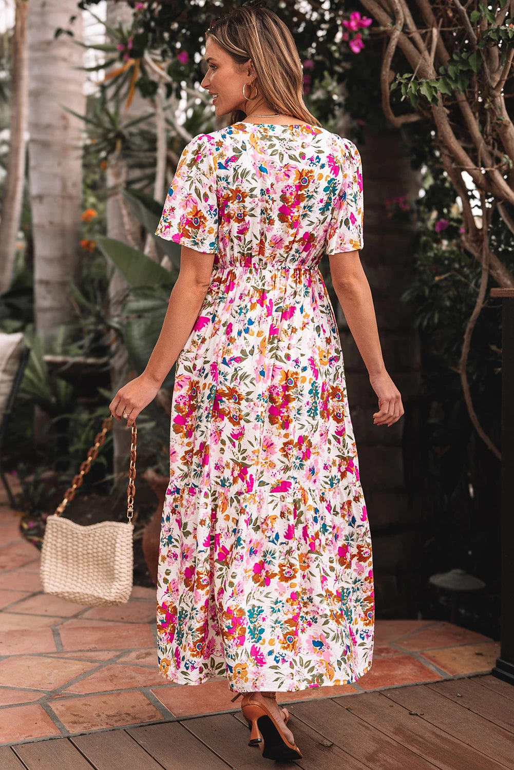 *Multicolor Floral Maxi Dress*
