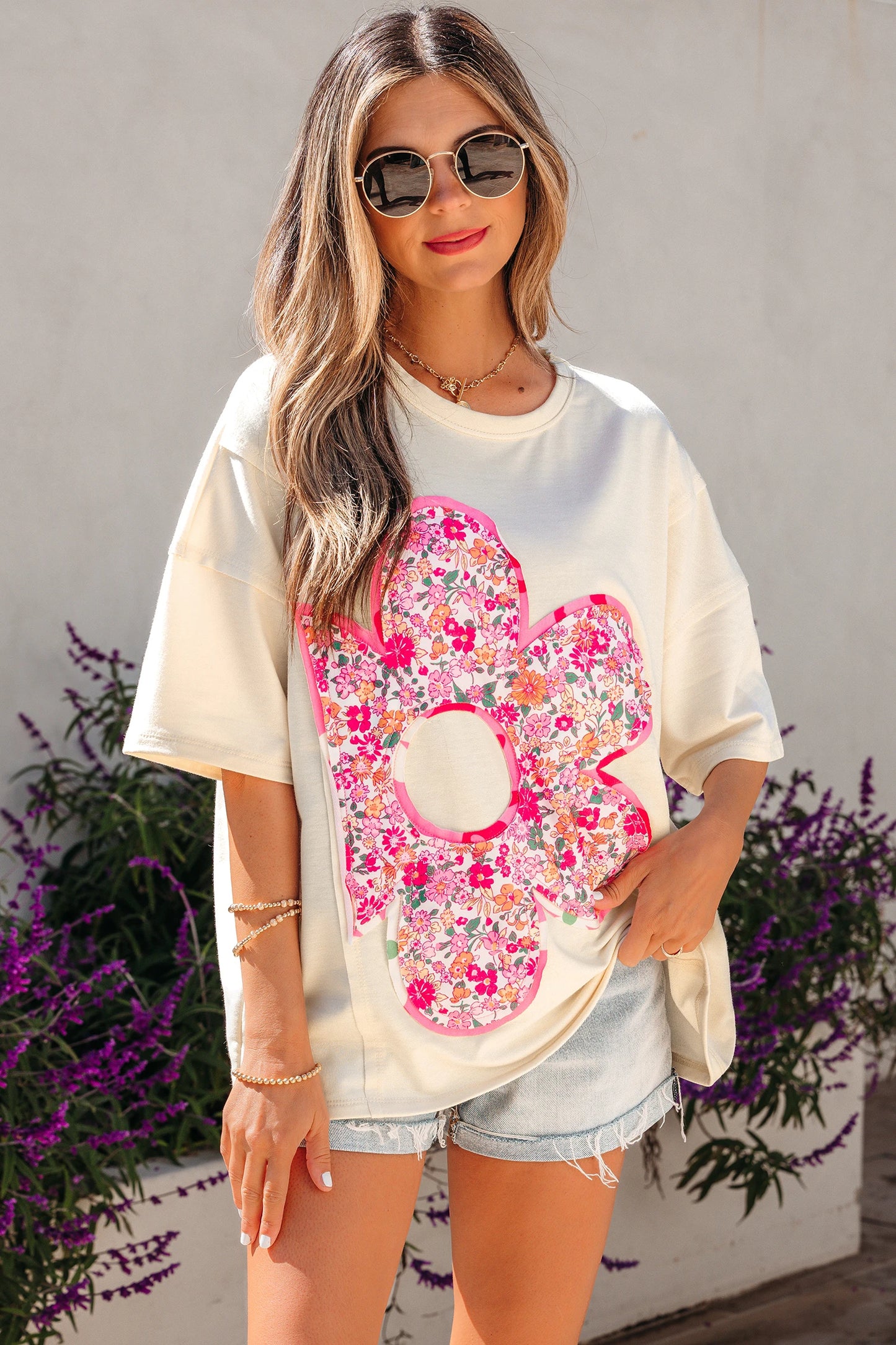 *Floral Patch Top*