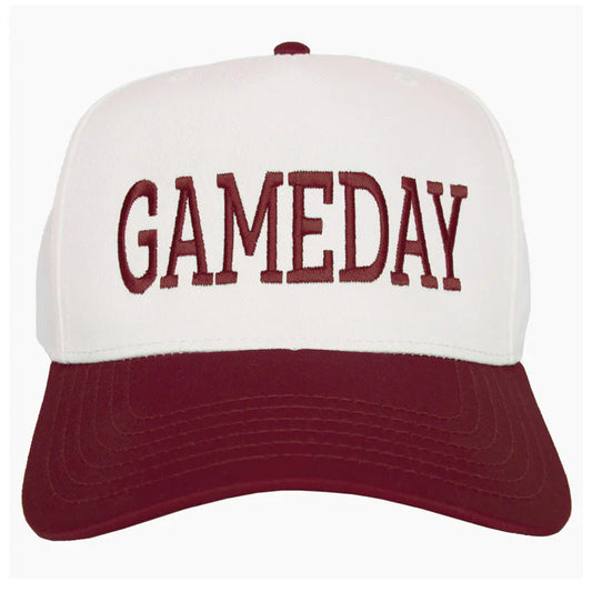 *Maroon Embroidered Game Day Hat*